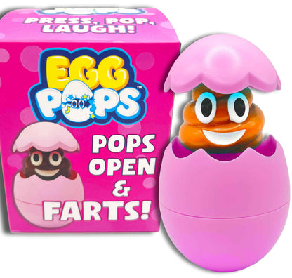 Egg Pops Farting Toy – Pops Up & Farts, Easter Basket Stuffers for Teens & Kids, Interactive Poop Character in Egg Shell, Silly Novelty Gag Gift for Boys & Girls, Easter Toys Essentials