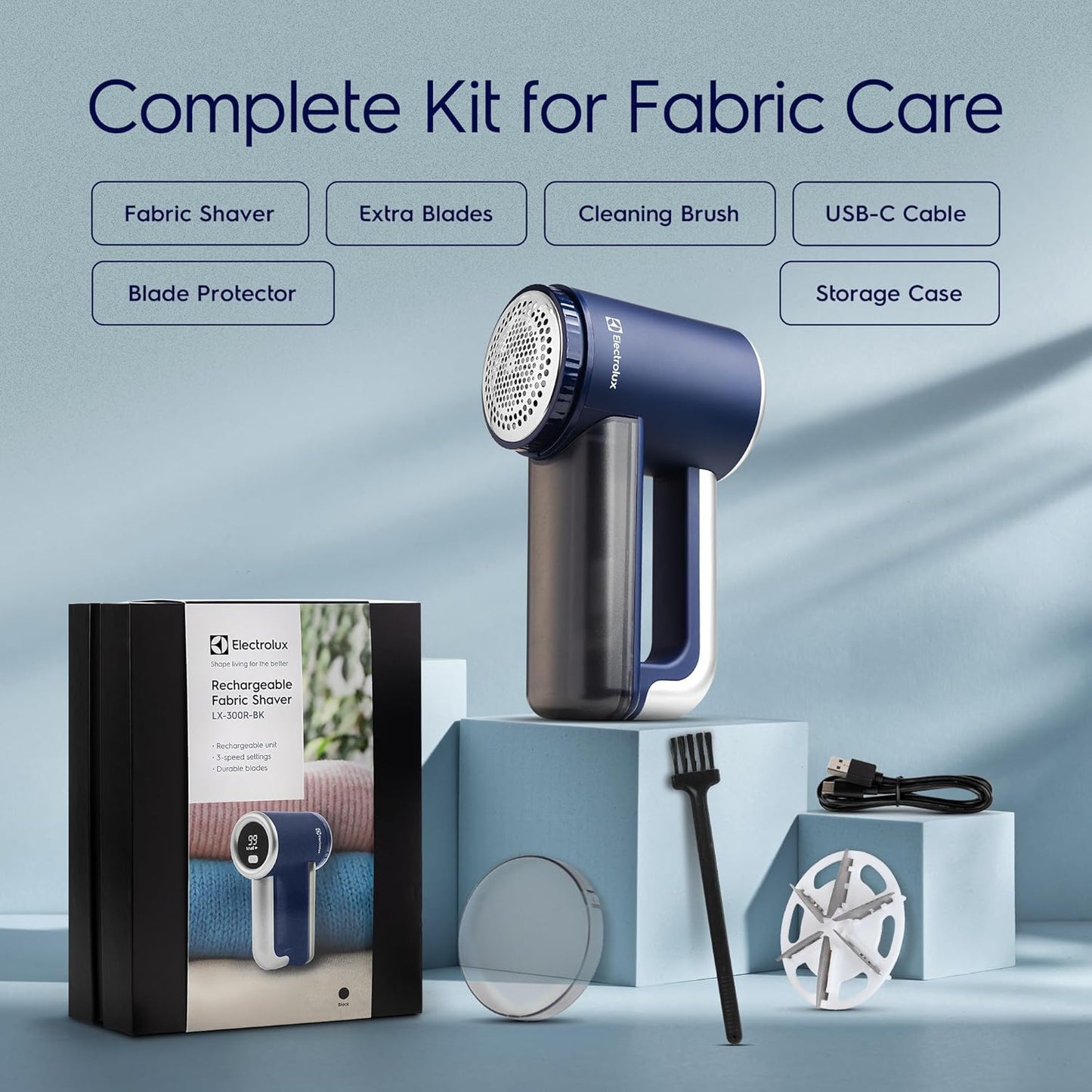 Electrolux_Rechargeable_Fabric_Shaver_|_3-Speed_Lint_Remover_for_Clothes_&_Furniture_|_Eliminates_Fuzz_&_Pilling_|_Electric_Lint_Shaver_with_LED_Display_&_Type-C_Fast_Charging_Port_-_Blue