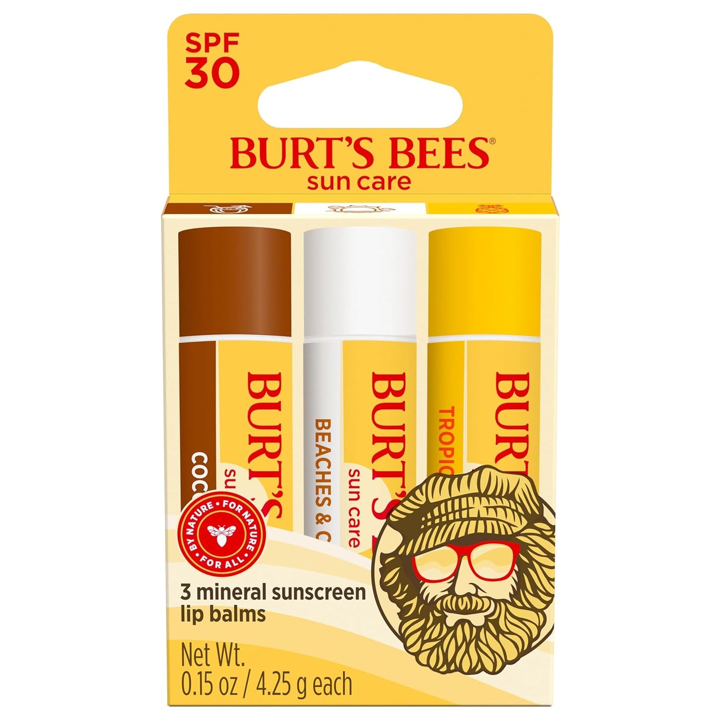 Burt’s_Bees_SPF_30_Lip_Balm,_Island_Getaway_-_Coco_Loco,_Beaches_&_Cream,_Tropic_Like_It's_Hot,_Water-Resistant_Sun_Care,_Natural_Origin_Lip_Treatment,_3_Tubes,_0.15_oz