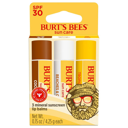 Burt’s_Bees_SPF_30_Lip_Balm,_Island_Getaway_-_Coco_Loco,_Beaches_&_Cream,_Tropic_Like_It's_Hot,_Water-Resistant_Sun_Care,_Natural_Origin_Lip_Treatment,_3_Tubes,_0.15_oz