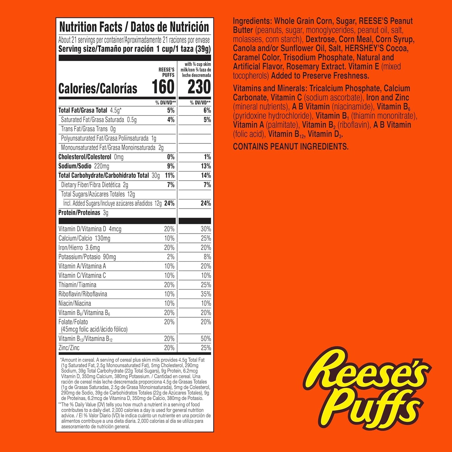 REESE'S_PUFFS_Chocolatey_Peanut_Butter_Cereal,_Kids_Breakfast_Cereal,_Mega_Size,_29_oz