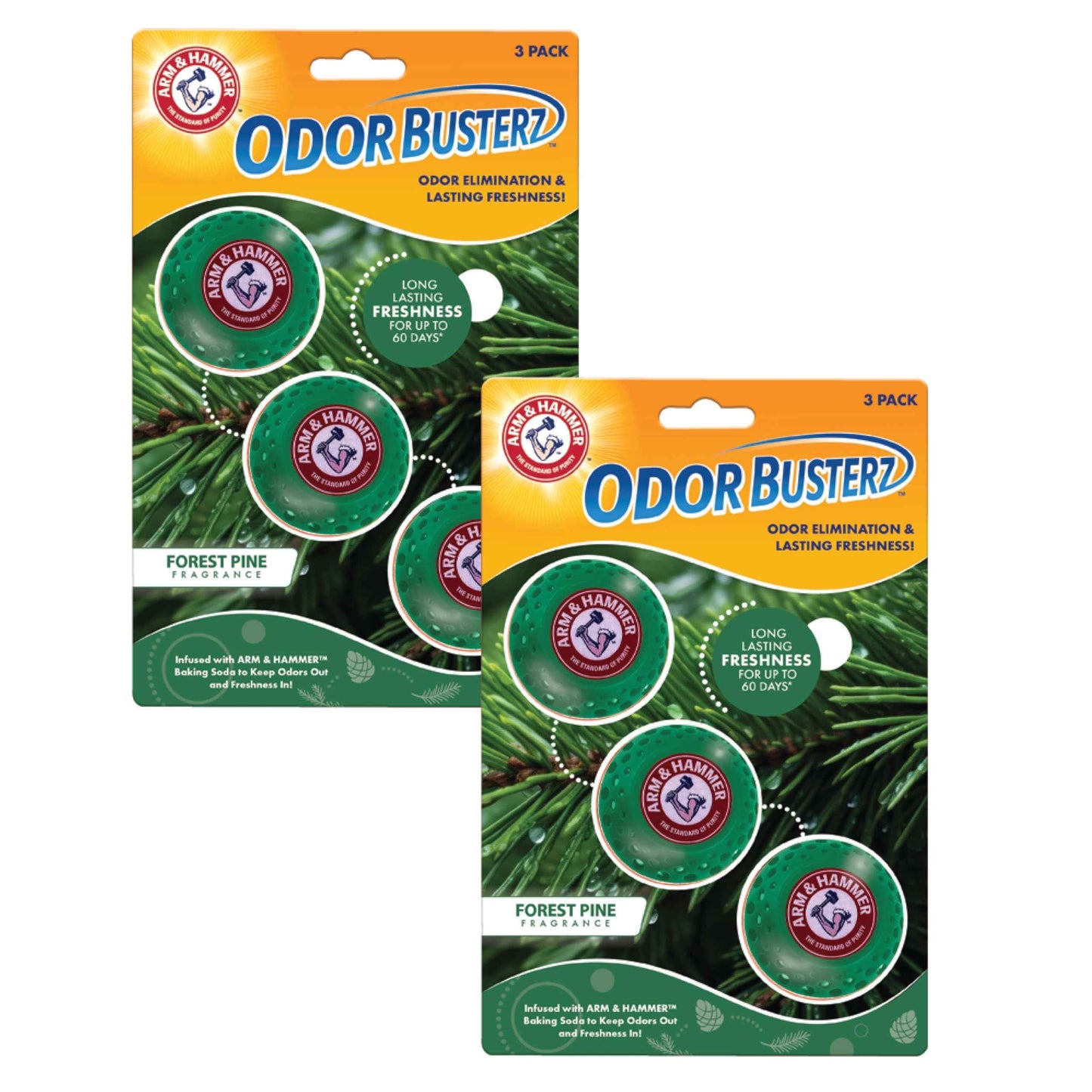 Arm & Hammer OdorBusterz® Odor Eliminator Balls – Baking Soda Odor Control for Closets, Drawers, Hampers & Small Spaces