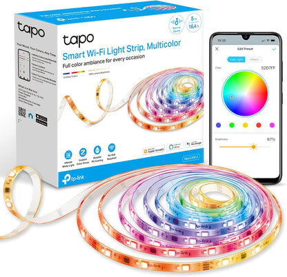 Tapo_TP-Link_RGBWIC_Smart_LED_Light_Strip_16.4Ft,_1000_Lumens,_16M_Dimmable_Colors,_50_Color_Zones,_Works_w/Apple_HomeKit/Alexa/Google_Home,_Sync-to-Sound,_IP44_PU_Coating,_Trimmable_L930-5