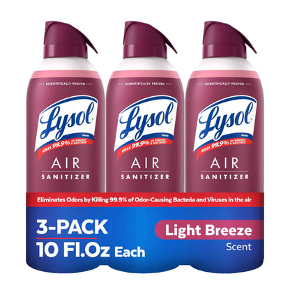 Lysol Air Sanitizer Spray with Bacterial Odor Eliminator for Home & Office, Sanitizing Air Spray, Air Freshener Alternative