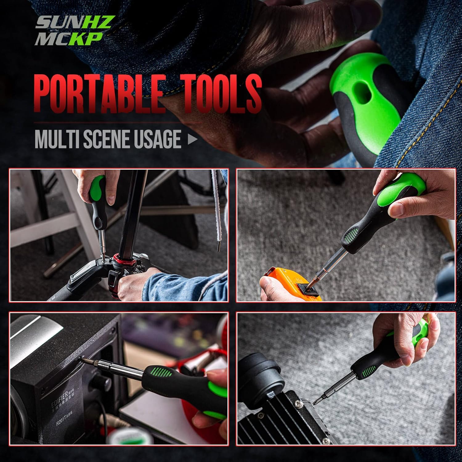 SUNHZMCKP_8_in_1_Screwdriver,_Portable_multi-purpose_screwdriver_set，High-Strength_Bits,_Phillips,_Slotted,_Torx，Suitable_for_outdoor_and_daily_repair_tools,Practical_hand_tools
