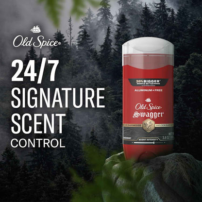 Old Spice Aluminum Free Deodorant for Men, 24/7 Protection to Eliminate Odors, 24/7 Freshness & Lasting Scent