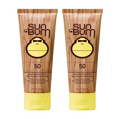 Sun Bum Original Spf 50 Sunscreen Lotion Vegan and Hawaii 104 Act Compliant (Octinoxate & Oxybenzone Free) Broad Spectrum Moisturizing UVA/UVB With Vitamin E 3 Ounce 2 Pack