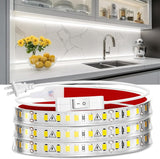 maylit Under Cabinet Strip Lighting Plug in 24in/48in/72in, Ultra Bright Small LED Light Bar, Cool White/Warm White , 110V-120V Wired Lights for Kitchen Cabinet, Counter, Workbench, Desk, Closet, Shelf, Indoor
