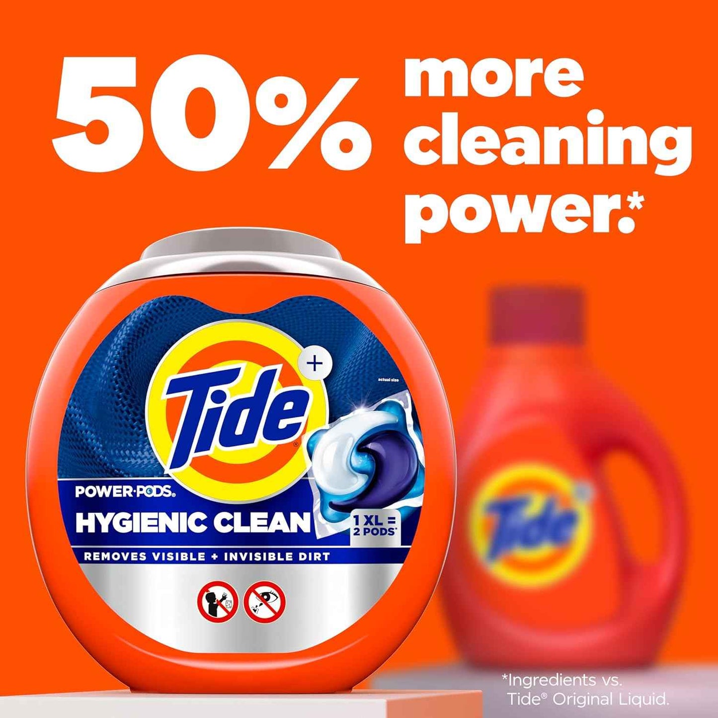 Tide Hygienic Clean Power PODS Laundry Detergent Pacs, Removes Visible and Invisible Dirt