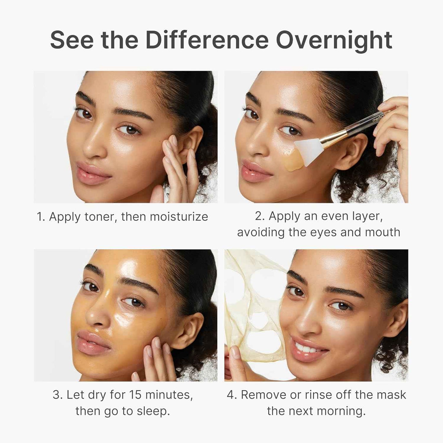 medicube Wrapping Mask, Vitamin C Overnight Peel Off Facial Mask | Brighten & Defends Against Skin Stress for a Clear, Glowing Complexion | Korean Skin Care, 2.53 fl.oz