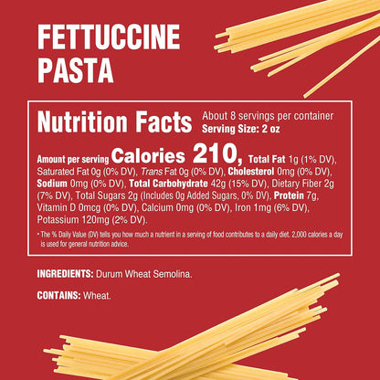 Rao's_Homemade_Fettuccini_Pasta,_16oz,_Traditionally_Crafted,_Premium_Quality,_From_Durum_Semolina_Flour,_Traditional_Bronze_Die_Cut,_Imported_from_Italy