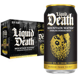 Liquid Death Mountain Water, Real Mountain Source, Ice-Cold Cans, Infinitely Recyclable, 12 Fl Oz (Pack of 12)