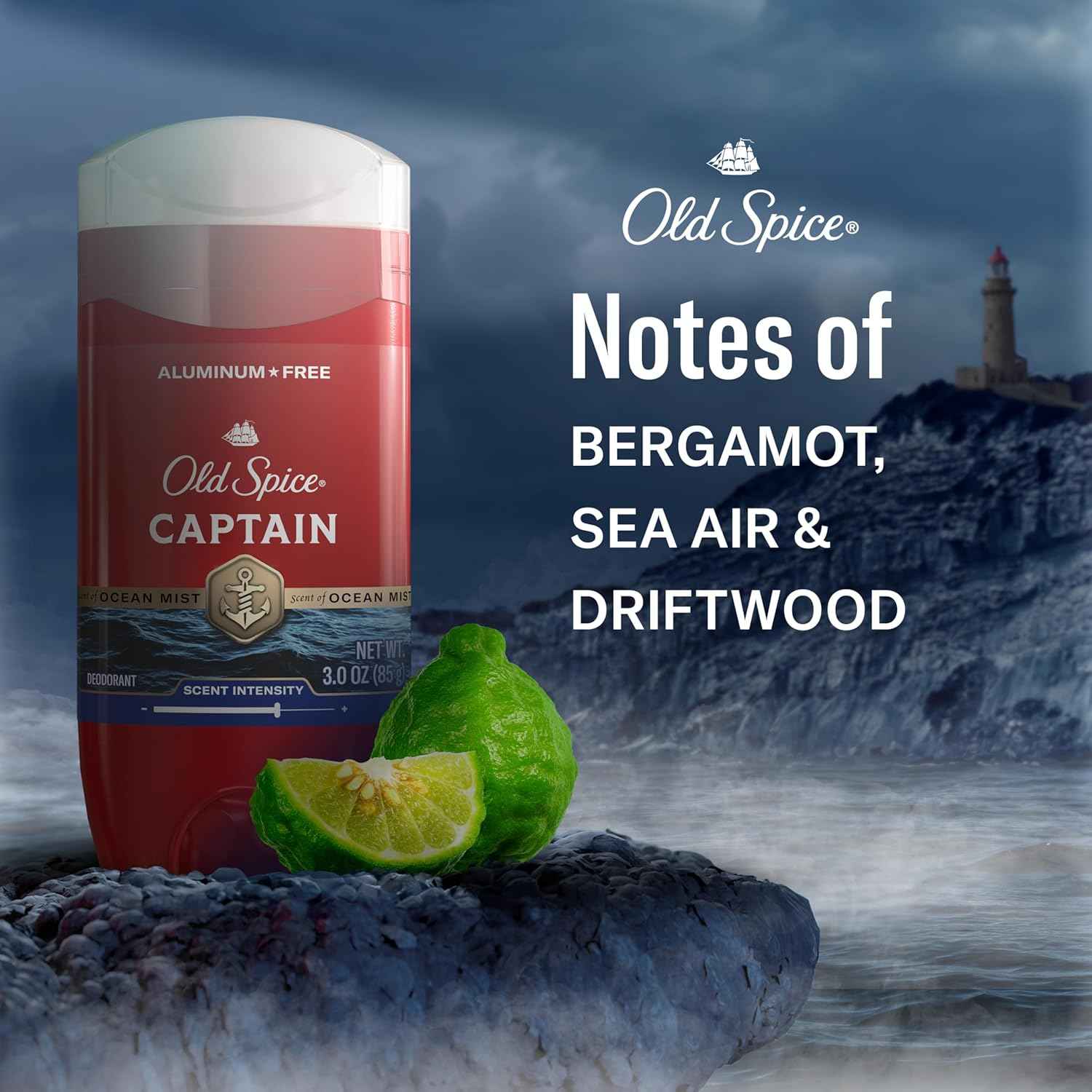 Old Spice Aluminum Free Deodorant for Men, 24/7 Odor Protection, 24/7 Freshness & Lasting Scent, Goes on Clean