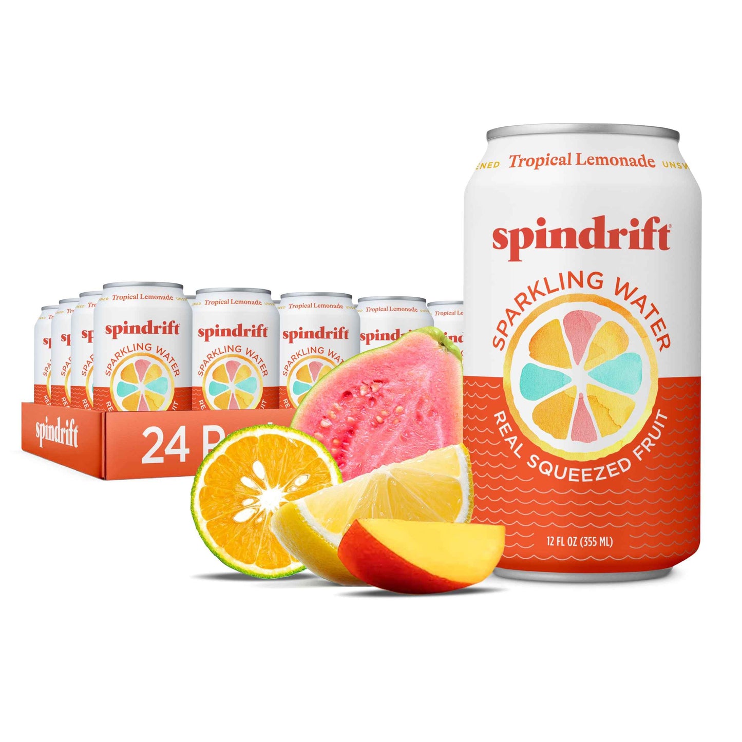 Spindrift Sparkling Water, Made with Real Squeezed Fruit, 12 Fl Oz Cans