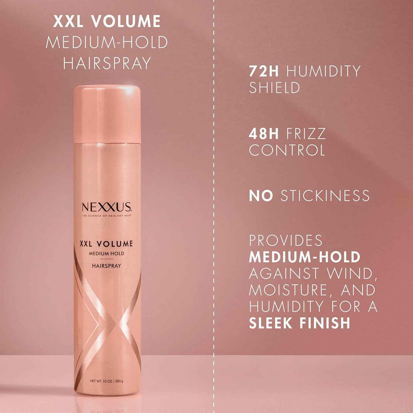 Nexxus Styling Spray XXL Finish Volume Medium Hold Hairspray Powered by STYLEPROTECT Technology