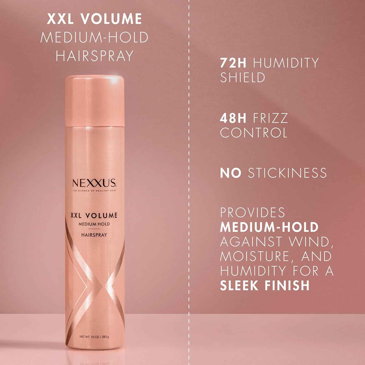 Nexxus Styling Spray XXL Finish Volume Medium Hold Hairspray Powered by STYLEPROTECT Technology