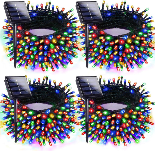 4pk_Multi-Colored_Solar_Christmas_Lights_Outdoor_Waterproof,_400_LED_132_FT_Solar_Powered_LED_String_Lights_Green_Wire_with_8_Modes,_Solar_Fairy_Lights_for_Xmas_Tree_Party_Wedding_Garden_Decorations