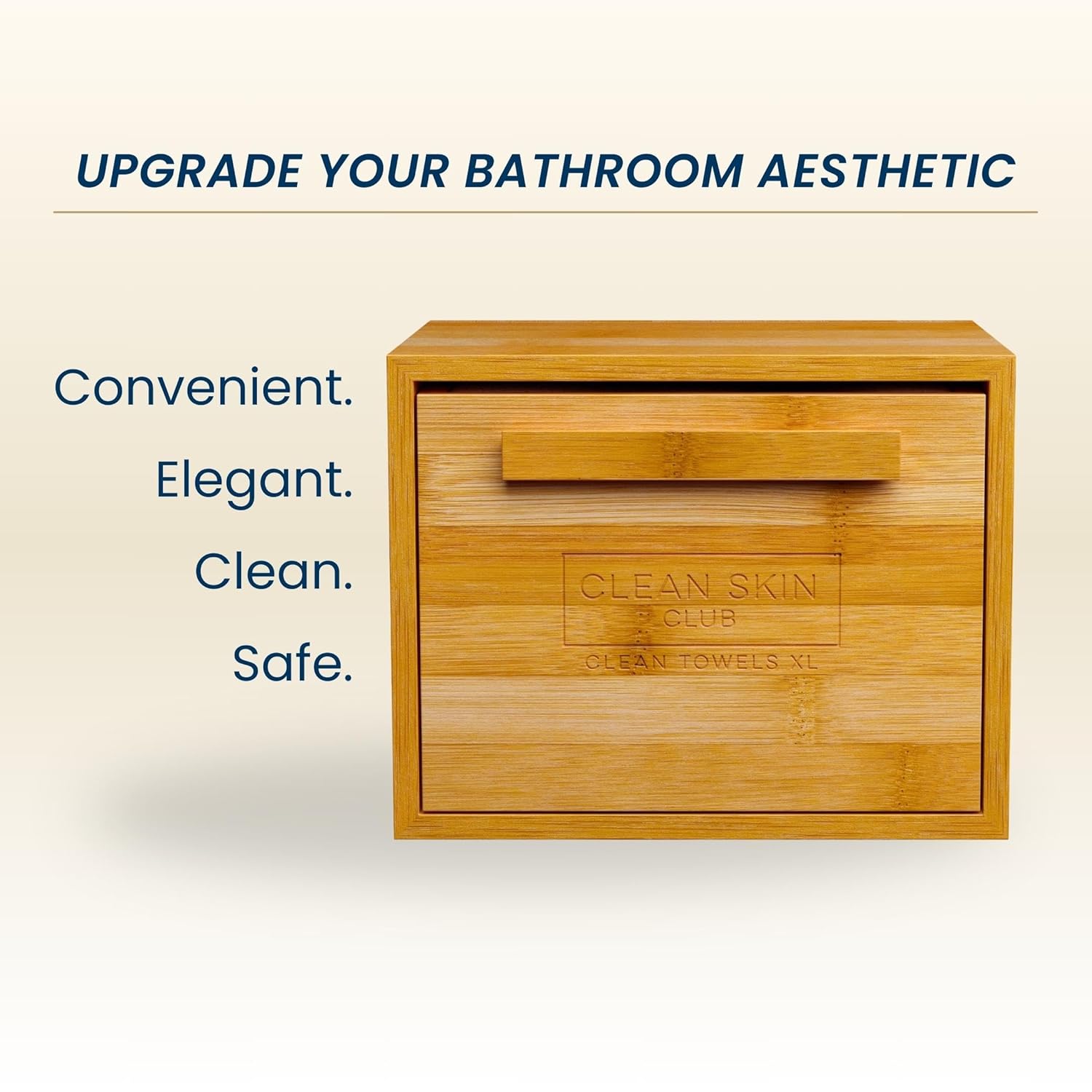 Clean_Skin_Club_Luxe_Bamboo_container_with_pullout_drawer_includes_Clean_Towels®_Original_XL_50_Count,_Disposable_Face_Towel_Holder_for_Bathroom_Counter
