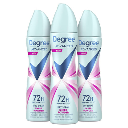 Degree_Advanced_Antiperspirant_Deodorant_Dry_Spray_72-Hour_Sweat_and_Odor_Protection_Sheer_Powder_Deodorant_Spray_For_Women_With_MotionSense_Technology_3.8_oz,_Pack_of_3