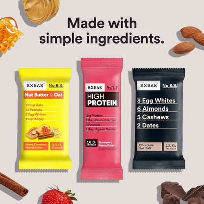 RXBAR High Protein Bars, Gluten Free, Protein Snacks, Vanilla Peanut Butter