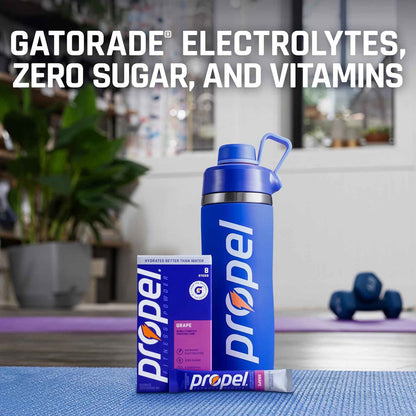 Propel Electrolyte Powder Drink Mix, (32 Servings), Zero Sugar, Enhanced Water Beverage, Gatorade Electrolytes, Vitamins, No Added Colors, No Artificial Flavors, Hydration