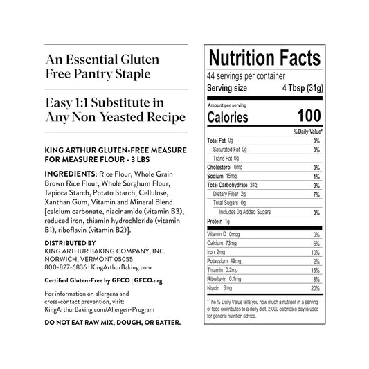 King_Arthur_Measure_for_Measure_Gluten-Free_Flour:_All-Purpose_1:1_Substitute_for_Wheat_Flour,_Non-GMO,_Kosher_Certified,_3_lbs_Bag_for_Baking_Cookies,_Cakes,_Muffins