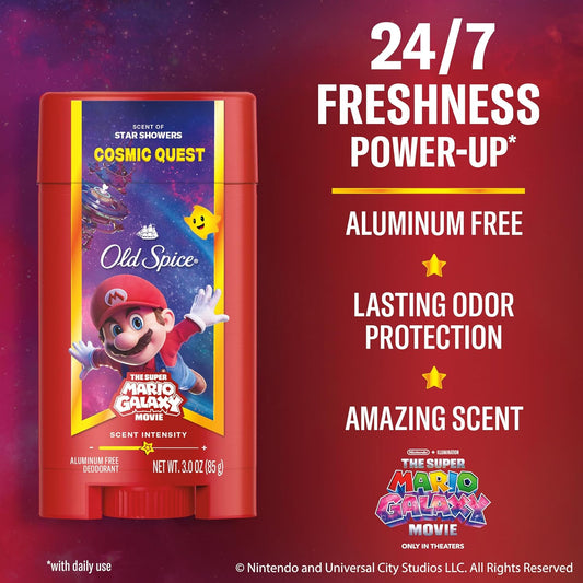 Old_Spice_Aluminum_Free_Deodorant_for_Men,_Old_Spice_x_The_Super_Mario_Galaxy_Movie,_24/7_Lasting_Freshness,_Lasting_Odor_Protection,_Smell_Super_with_Cosmic_Quest,_Star_Showers_Scent,_3.0_oz