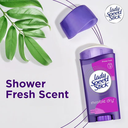 Lady_Speed_Stick_Antiperspirant_Deodorant_for_Women,_72_HR_Sweat_&_Odor_Protection,_Invisible_Dry,_Shower_Fresh_Scent,_2.3_oz_Stick_(4_Pack)