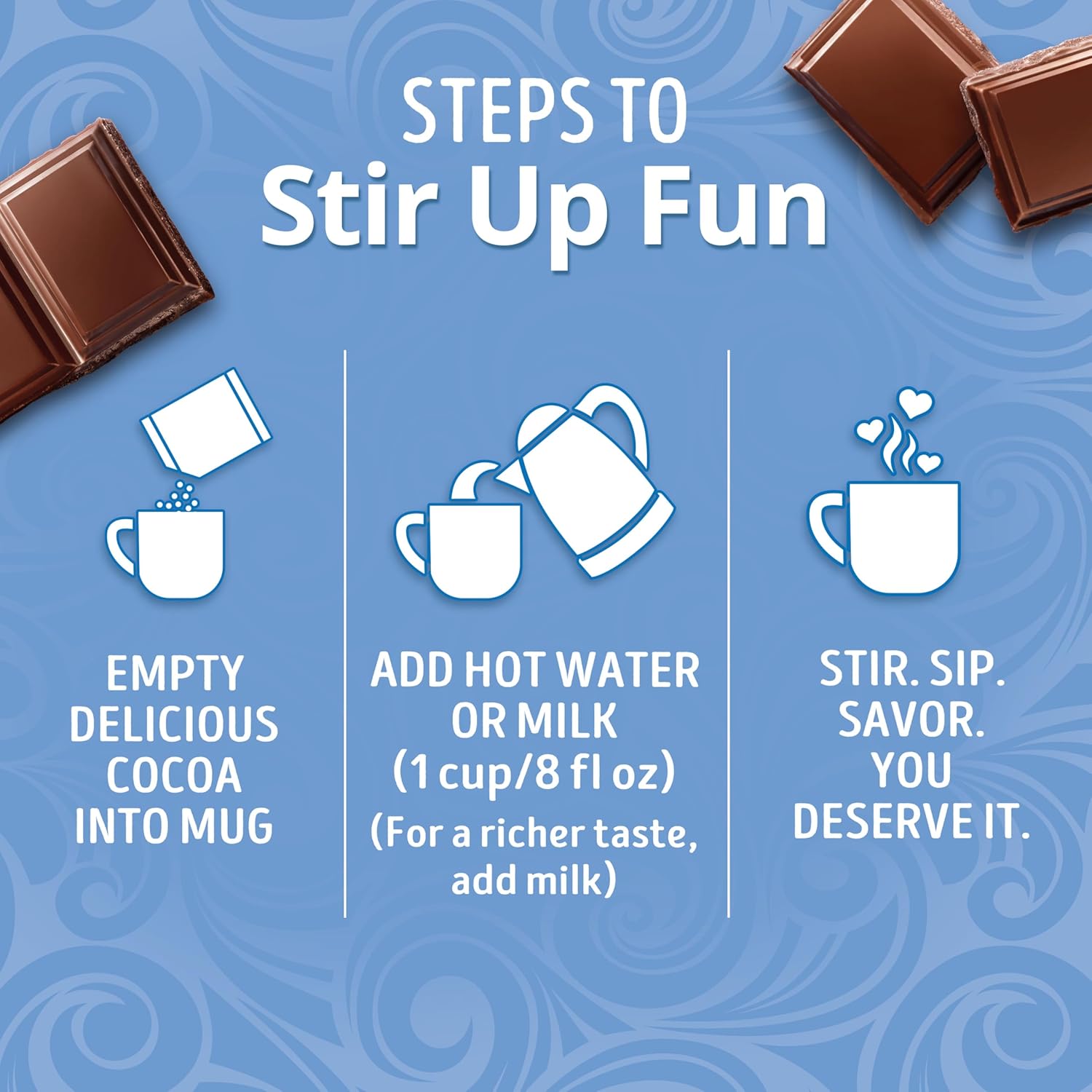 Swiss_Miss_Reduced_Calorie_Milk_Chocolate_Flavored_Hot_Cocoa_Mix,_Hot_Cocoa_Bar_Supplies,_0.39_oz.,_8-Count_Envelopes