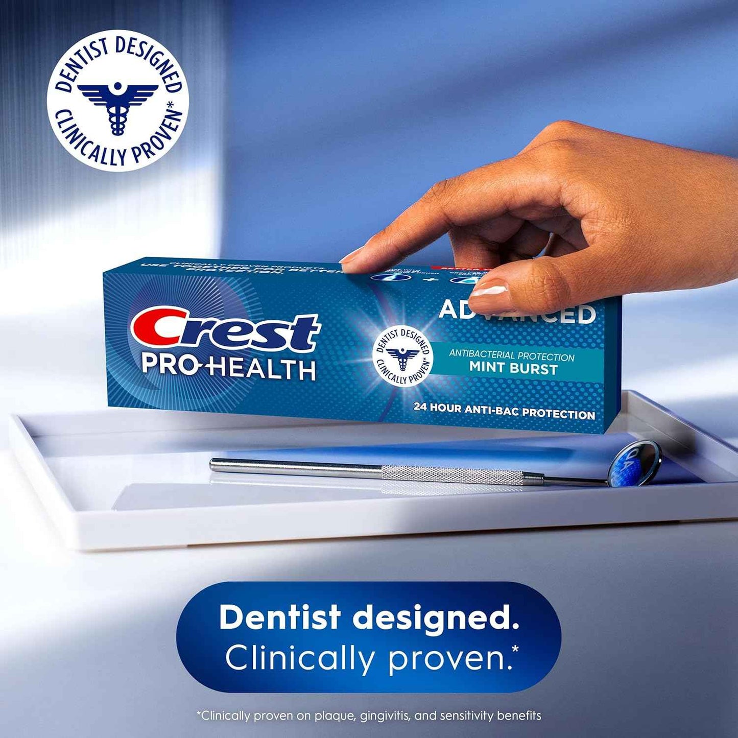 Crest Pro-Health Advanced Antibacterial Protection Toothpaste,5 oz 4 Pack, Teeth Whitening for adults, Breath Freshener, for Sensitive Teeth, Gum Health, Gingivitis toothpaste, Travel Size Toiletries