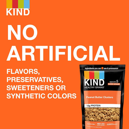 KIND_Healthy_Grains_Granola,_Peanut_Butter_Clusters,_Healthy_Snacks,_Gluten_Free,_100%_Whole_Grains,_10g_Protein,_11oz,_1_Count