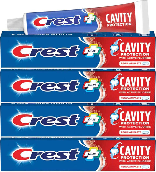 Crest Cavity Protection Toothpaste Regular - 8.2 Ounce (Pack of 4)