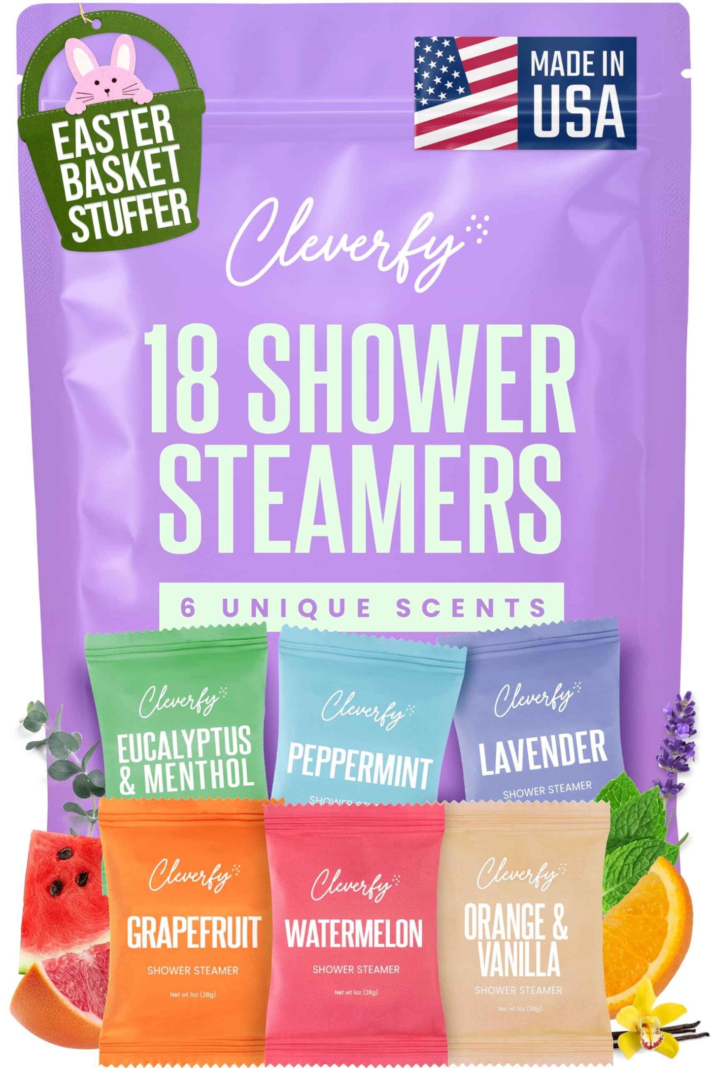 Cleverfy Shower Steamers Aromatherapy - Easter Basket Stuffers for Teens and Adults - Easter Gifts for Women and Men, Girls and Boys