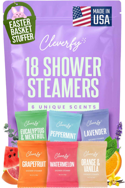 Cleverfy Shower Steamers Aromatherapy - Easter Basket Stuffers for Teens and Adults - Easter Gifts for Women and Men, Girls and Boys