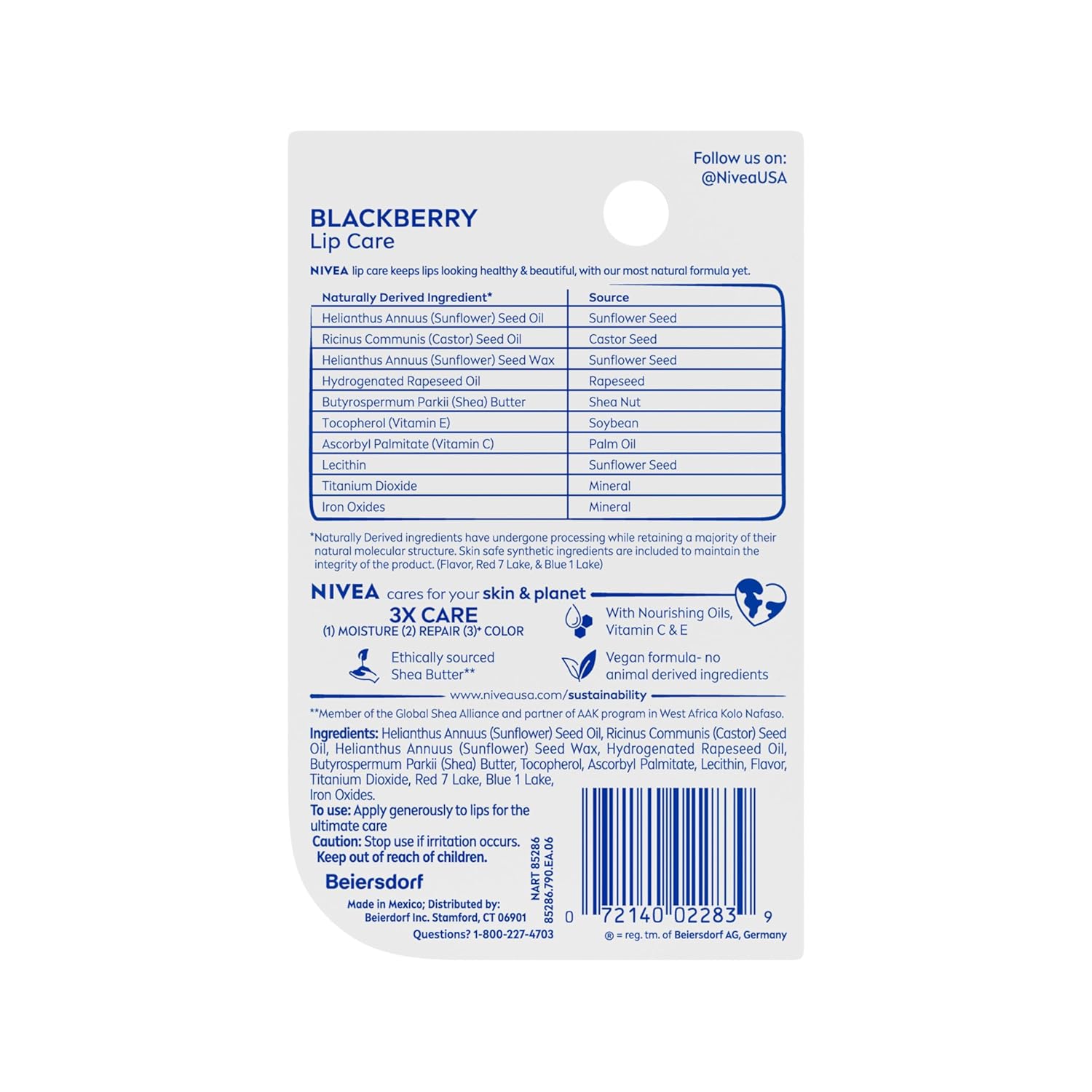 NIVEA_Blackberry_Lip_Care,_Tinted_Lip_Balm_with_Shea_Butter,_Nourishing_Oils_and_Vitamin_C_&_E,_3-in-1_Moisture,_Repair_(for_Dry_Lips)_and_Color,_0.17_Oz_Stick