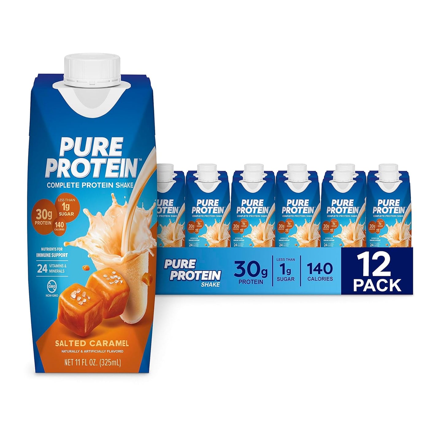 Pure_Protein_Salted_Caramel_Shake,_Ready_to_Drink_and_Keto-Friendly,_Vitamins_A,_C,_D,_and_E_Plus_Zinc_to_Support_Immune_Health,_11_Oz,_12_Count