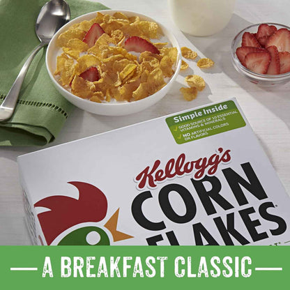 Kellogg's Corn Flakes Breakfast Cereal, Kids Cereal, Family Breakfast, Giant Size, Original