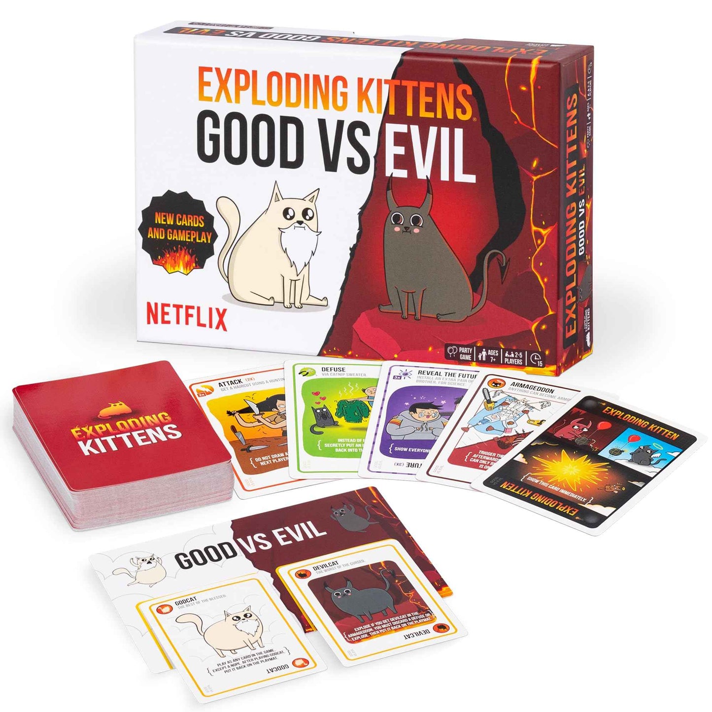 Exploding Kittens Party Pack - 2-10 Players - Ages 7+ - 15 Minutes to Play - Party & Family Card Game for Kids & Adults