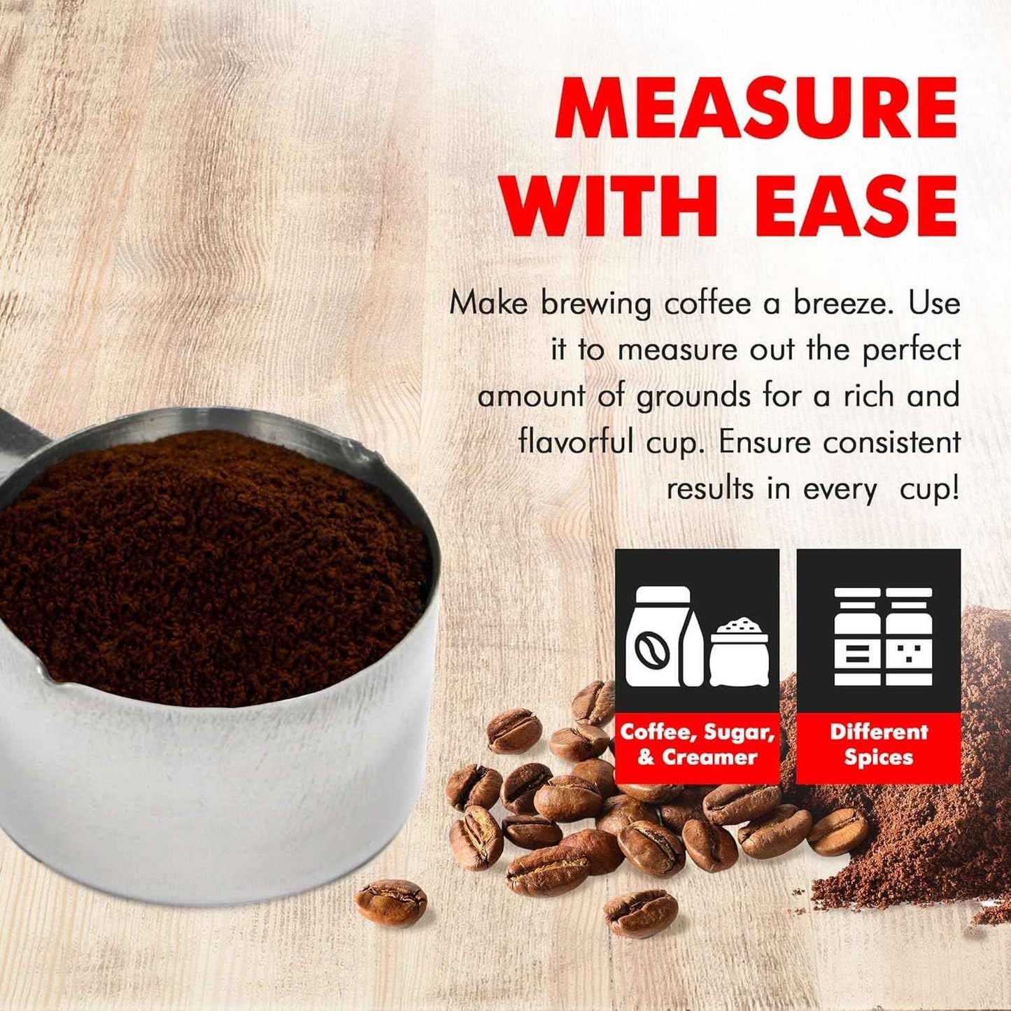 Chef Craft Select Coffee Measurer, Stainless Steel