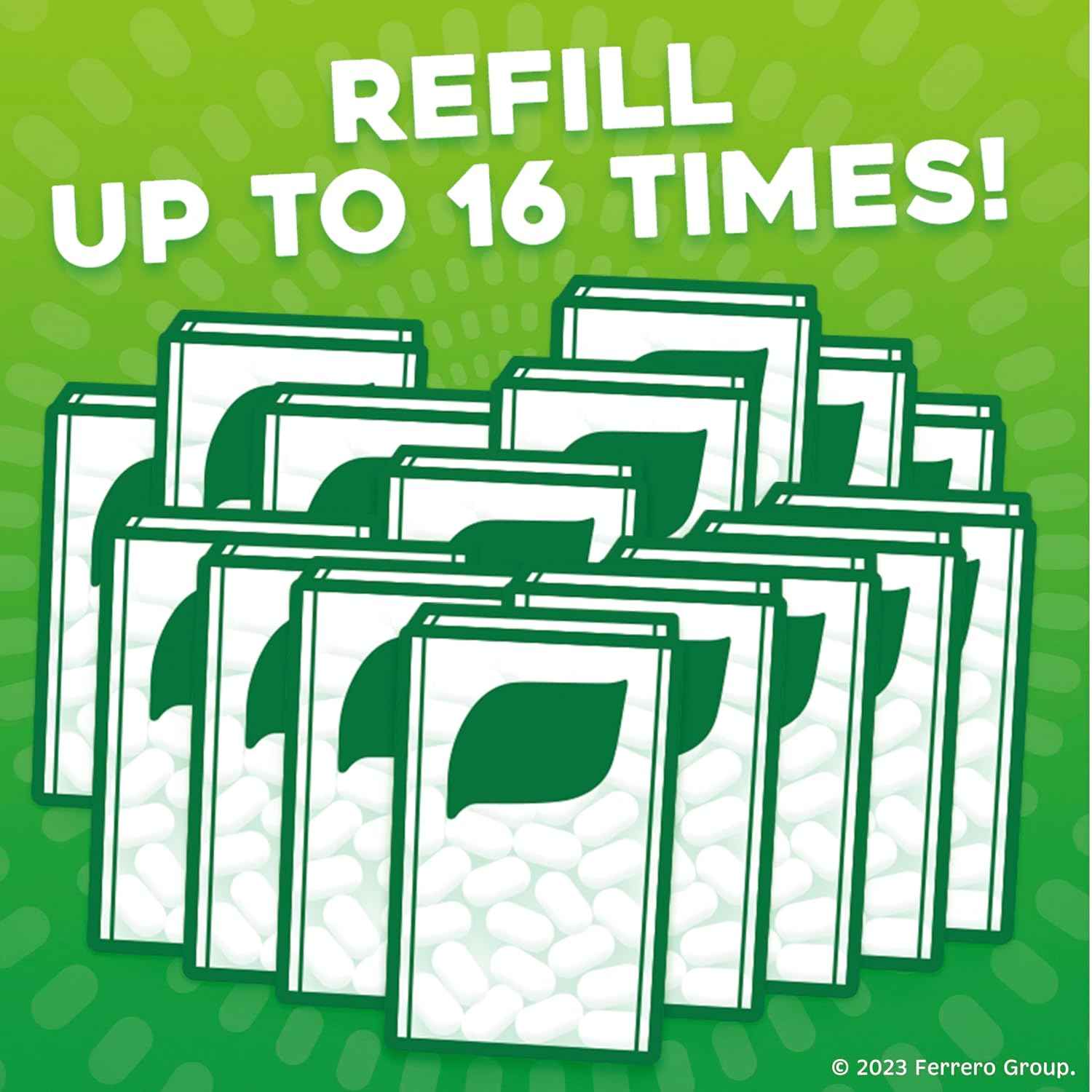 Tic Tac Bulk Freshmints Refill Bag, On-the-Go Pocket-Sized Breath Mints, Includes Empty Refillable Pack, 17.2 oz