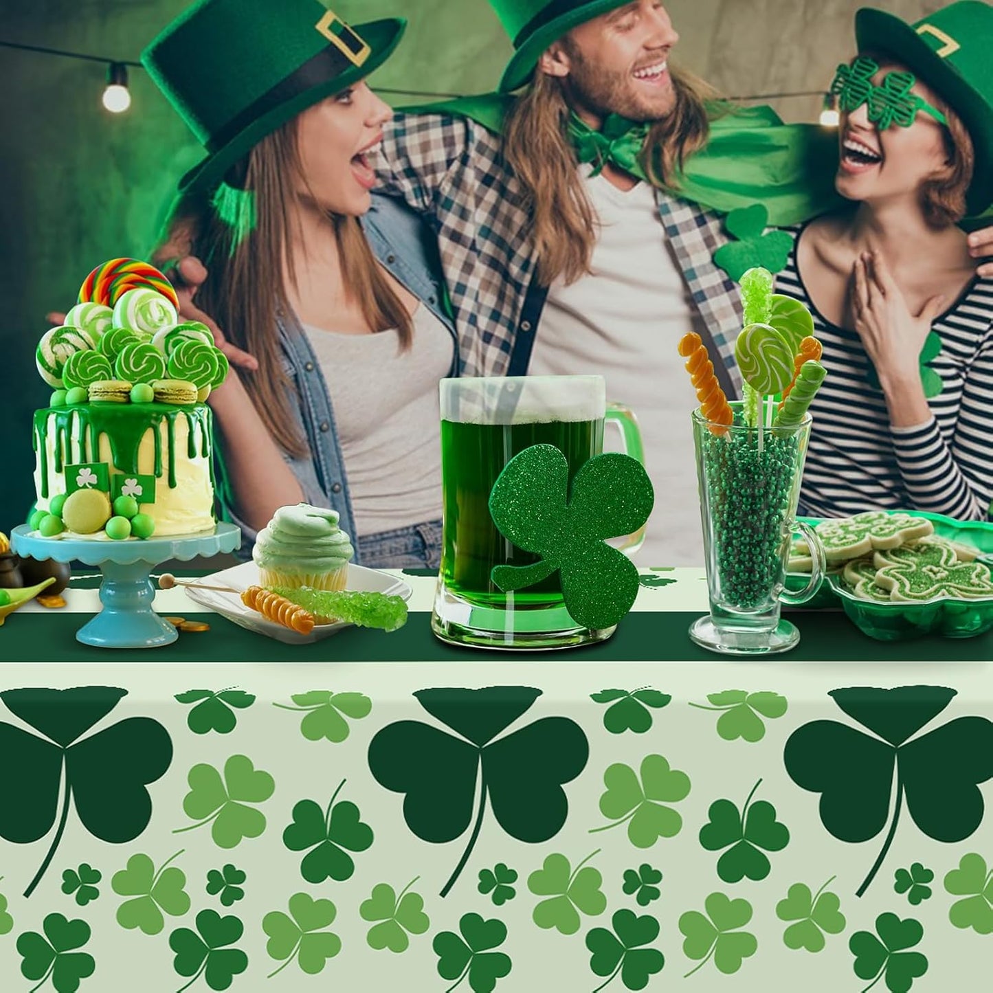Childom_3_Pack_St_Patricks_Day_Decorations,St_Patricks_Day_Table_Cloths_for_Rectangle_Tables,54"_x_108"_Disposable_Plastic_Tablecloths_for_St._Patrick's_Day,Home,Kitchen,Picnic,Parties,Spring_Decors