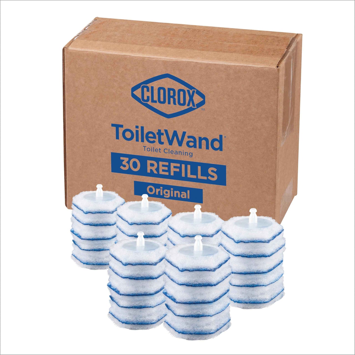 Clorox ToiletWand Disinfecting Refills, Disposable Wand Heads, 30 Count