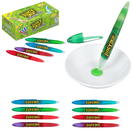 Juicy_Drop_Sour_Candy_Gel_Pen,_12_Ct_in_Assorted_Fruity_Flavors,_Full_Size,_Sour_Halloween_Candy_Variety_Pack_for_Party_Favors,_Birthday_Parties,_Goodie_Bags,_Gifts_for_Kids