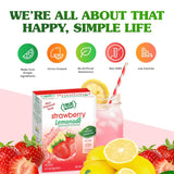 True Citrus True Lemon Strawberry Lemonade Water Enhancer Drink Mix (30 Count), Low Calorie Drink Mix Packets for Water, Powdered Drink Mixes & Flavors, Individual Drink Packets with Stevia