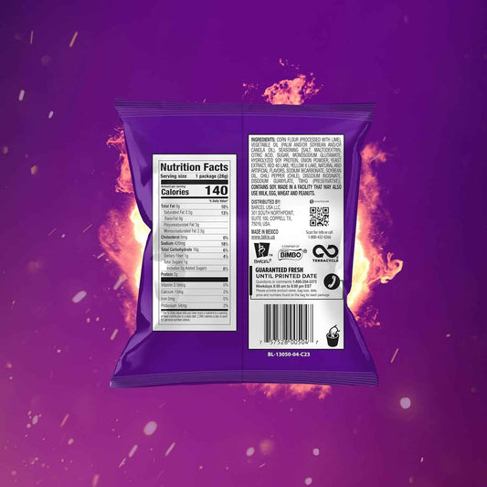 Takis Fuego 40 Count Snack Size Multipack - Extreme Spicy Rolled Tortilla Chips Hot Chili Pepper & Lime Flavored