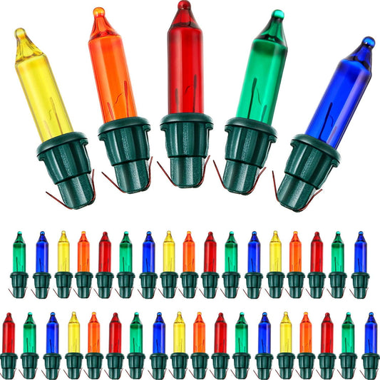 Mudder_60Count_2.5V_Christmas_50/100/150/200_Count_Mini_Incandescent_Wire_String_Lights_Replacement_Bulbs_Indoor/Outdoor_Christmas_Lights_Decor_for_Home_Xmas_Tree_(Green_Base_with_Colorful_Bulb)