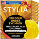 30 Count (Pack of 1) - 24k Glitter Gold