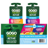 GoGo squeeZ Active Fruit Blend | Blueberry Strawberry Lemon & Strawberry Pineapple Orange | Made with Real Fruit and Antioxidants Vitamin A, E, & C