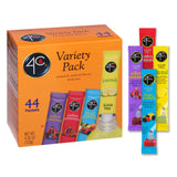 4C Powder Drink Mix Packets, PSD Variety 1 Pack, 44 Count, Singles Stix On the Go, Refreshing Sugar Free Water Flavorings (11 Each Wild Berry Pomegranate, Cranberry-Pomegranate, Fruit Punch, Lemonade)