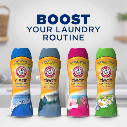 ARM & HAMMER Clean Scentsations In-Wash Scent Booster, Laundry Scent Booster Clean Meadow scent, 24 Oz